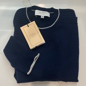 La Ligne Navy Cashmere Sweater NWT